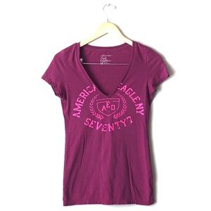SALE🌟5/$25 | AMERICAN EAGLE | Dark Fuchsia Tee Shirt |